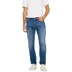 Mac Arne Pipe Jeans mit Hanf-Fasern in Blau-W32-L32