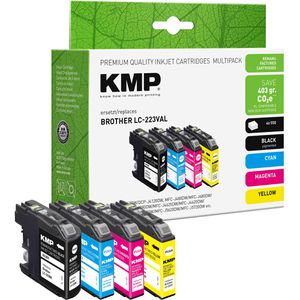 KMP kompatibel für Brother LC-223VAL ValuePack  Tinte B62VX