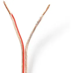 Nedis Lautsprecherkabel - 2 x 1.50 mm2 - CCA - 15.0 m - Rund - PVC - Transparent - Eingewickelt