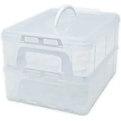 Intirilife Kuchen Cupcake Transportbox, Kuchentransportbox, Weiss