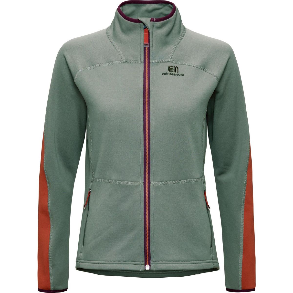 Elevenate Women Skiers Fleece Zip gray green (005) S 384-23005003
