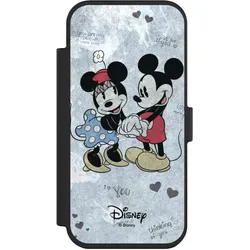 Nivocase Klapphülle für Apple iPhone Air Handyhülle aus Kunst Leder NIVOflip schwarz Disney Vintage (Apple iPhone Air), Smartphone Hülle, Schwarz