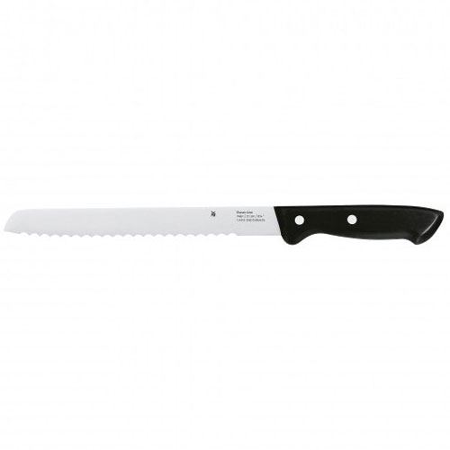 WMF Brotmesser Classic Line silber, schwarz glänzend, Klinge: 21,0 cm