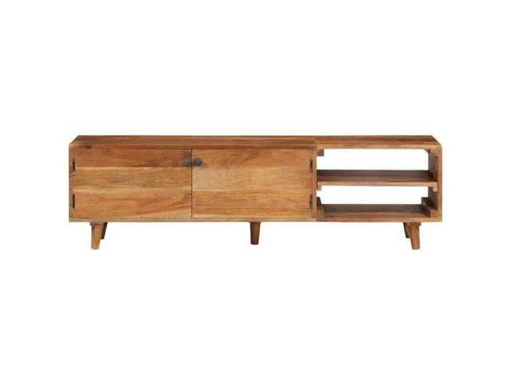 Meuble TV Table TV - bois massif d'acacia avec finition miel 140x30x40 cm - LL126382