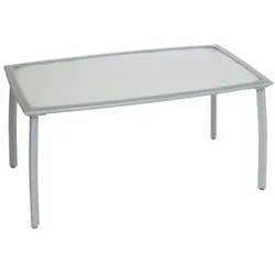 Merxx Alu Gartentisch Carrara mit Glasplatte, rechteckig