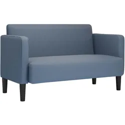 vidaXL Zweisitzer-Sofa Blau 109 cm Cordstoff