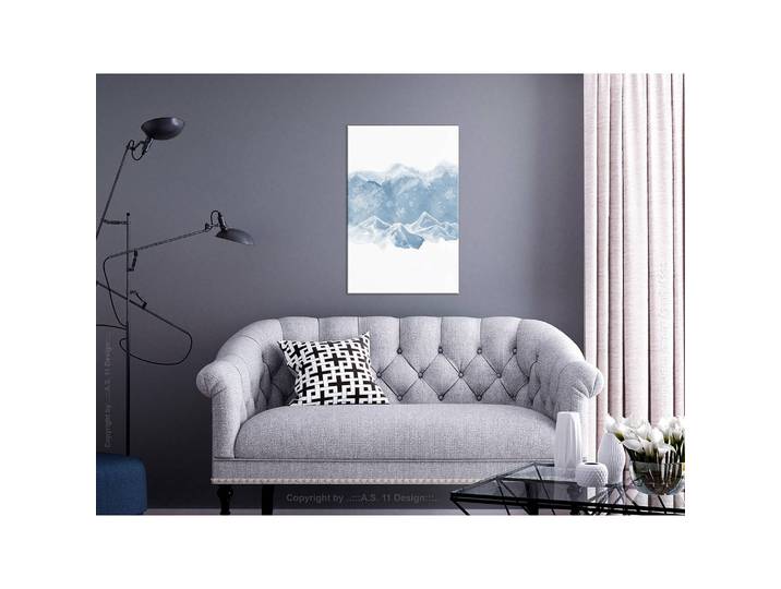 Wandbild Ice Land Leinen Weiß 40 x 60cm