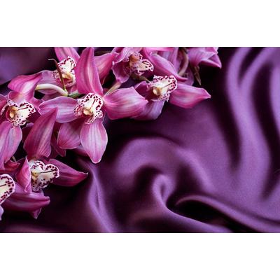 Fototapete PAPERMOON "ORCHIDEEN-SEIDE ART DESIGN ABSTRAKT MUSTER DECOR KUNST", bunt, B:3m L:2,23m, Vlies, Tapeten