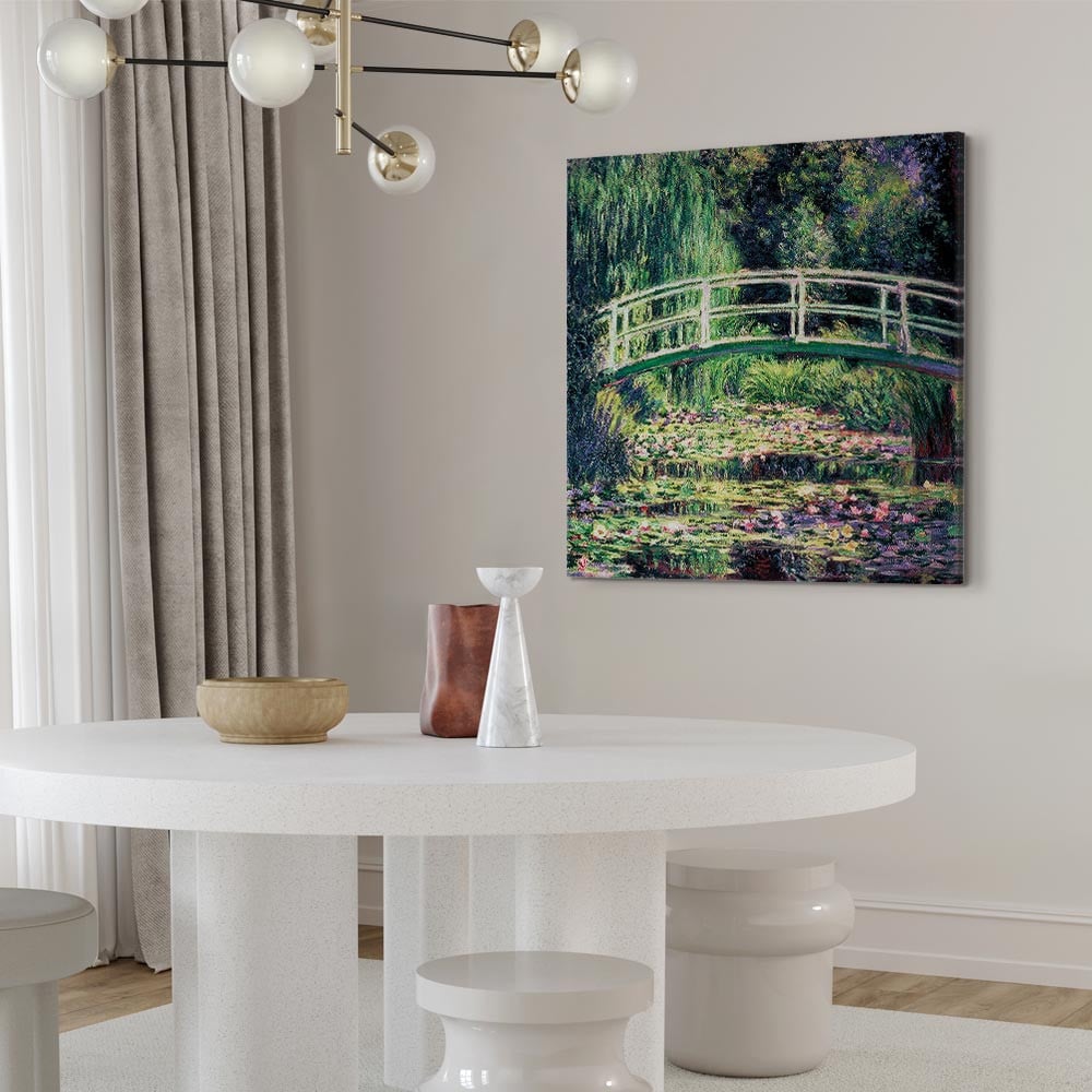 home24 Canvas afbeelding The Water Lily Pond groen 40 x 40 cm