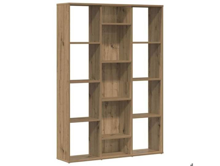 Brun Séparateur de pièces - Séparateur de pièce/Bibliothèque chêne artisanal 100x24x140 cm m7441