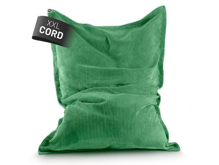 Lumaland Sitzsack Sitzsack Indoor Cord 380l dunkelgrün, kuscheliger Cord-Bezug - perfekt fürs moderne Zuhause