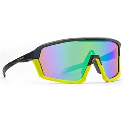Demon, Unisex, Sportbrille, Gravel (matt black yellow green, matt black yellow green), Mehrfarbig, Schwarz