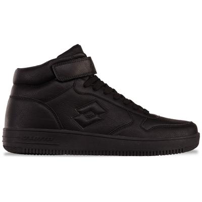 Sneaker LOTTO, Herren, Gr. 36, schwarz, Synthetik, clean, Schuhe Sneaker, - in angesagtem Midcut Basketball-Design