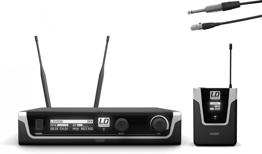 LD Systems U508 Bpg Funkmikrofon System Mit Bodypack Und Gitarren Kabel