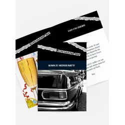 Einladungskarten zum Geburtstag selbst gestalten mit Spruch und Fotos im Onlinedesigner bei Meine-Kartenmanufaktur.de