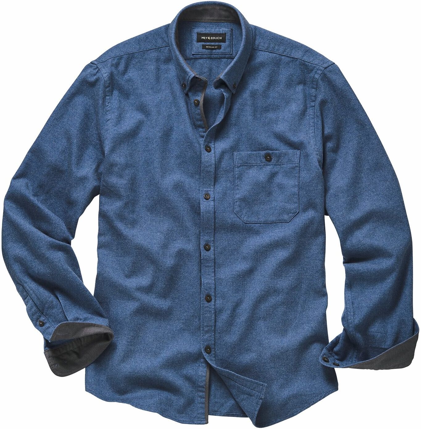 Mey & Edlich Antreibendes Flanellhemd Blau XL