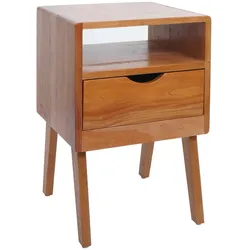 Mendler Nachttisch HWC-P16, Kommode Beistelltisch Nachtschrank Schrank, Schublade Fach 64x42x40cm ~ naturfarben