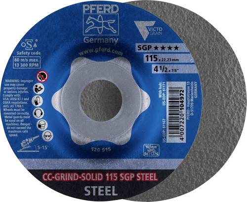 PFERD TOOLS 64187116 Schleifscheibe Durchmesser 115mm Körnung (num)=36 10St.