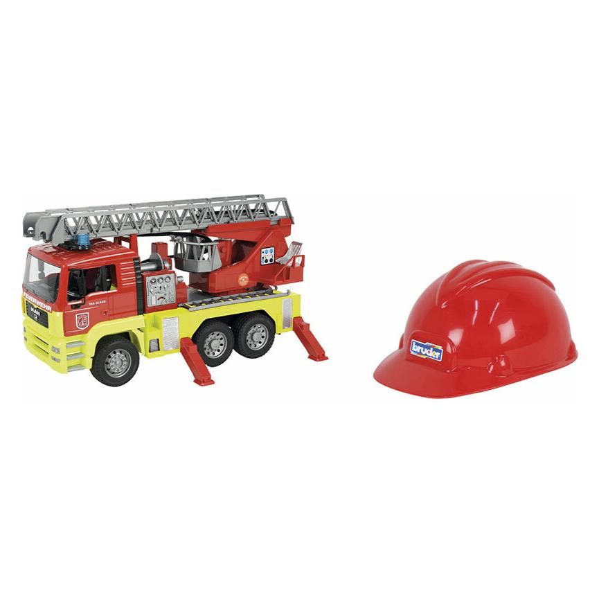 Bruder MAN TGA Feuerwehr mit Drehleiter & Light+Sound Modus, 1760 (01760)