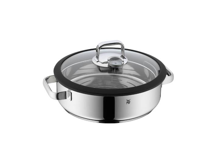 Dampfgarer WMF 28 cm , silber (silberfarben), Ø:28cm, Dampfgarer, Dampfgarer