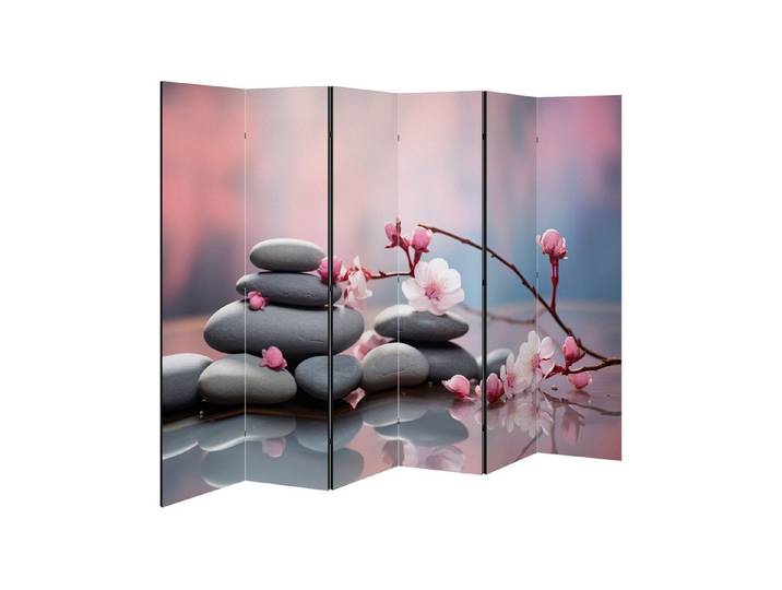 SPACEREBELS Paravent BALANCE OF NATURE (1 St), Raumteiler mit 6 Paneelen, beidseitig bedruckt, 228 x 168 cm