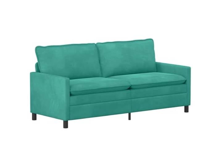 KTHLBRH 2-teiliges Sofa-Set, türkis, Samt Robustes Metallgestell, doppellagige Kissen, modernes lineares Design
