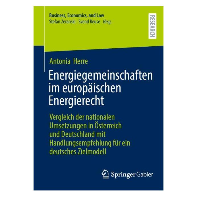 Springer Energiegemeinschaften im europäischen Energierecht (Deutsch, Softcover, Antonia Herre) (66255401)