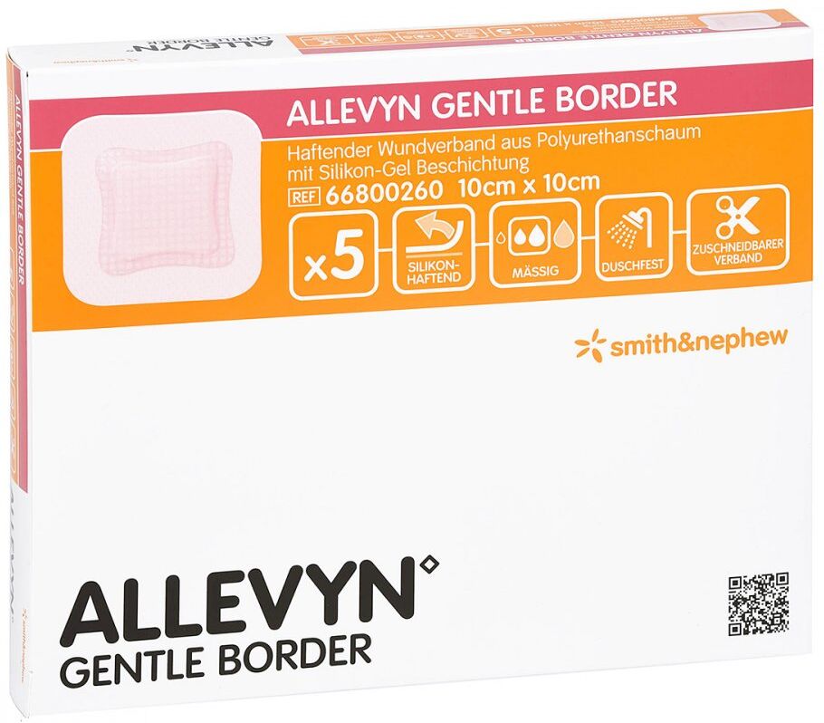 Allevyn Gentle Border 10x10 cm Schaumverb. 5stk