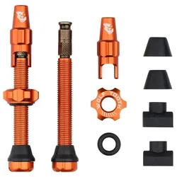 Wolf Tooth Tubeless Valve Stem Ventile, Clik Valve, 44mm, 2 Stk., orange