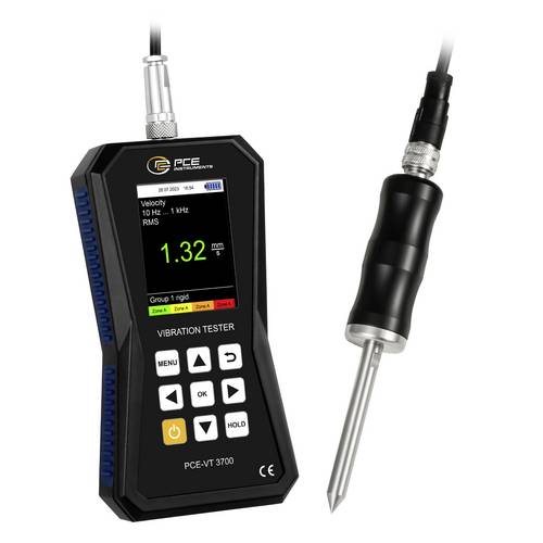 PCE Instruments Vibrationsmessgerät PCE-VT 3700S inkl. Nadelfühler |Beschleunigung 0..399,9 m/s² |Geschwindigkeit |Weg