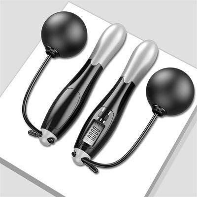 On Spot Shop Smart Cordless Electronic Jumping Rope With Counting Speed Skipping Counter For Gym Fitness Crossfit Training count Ball Grey