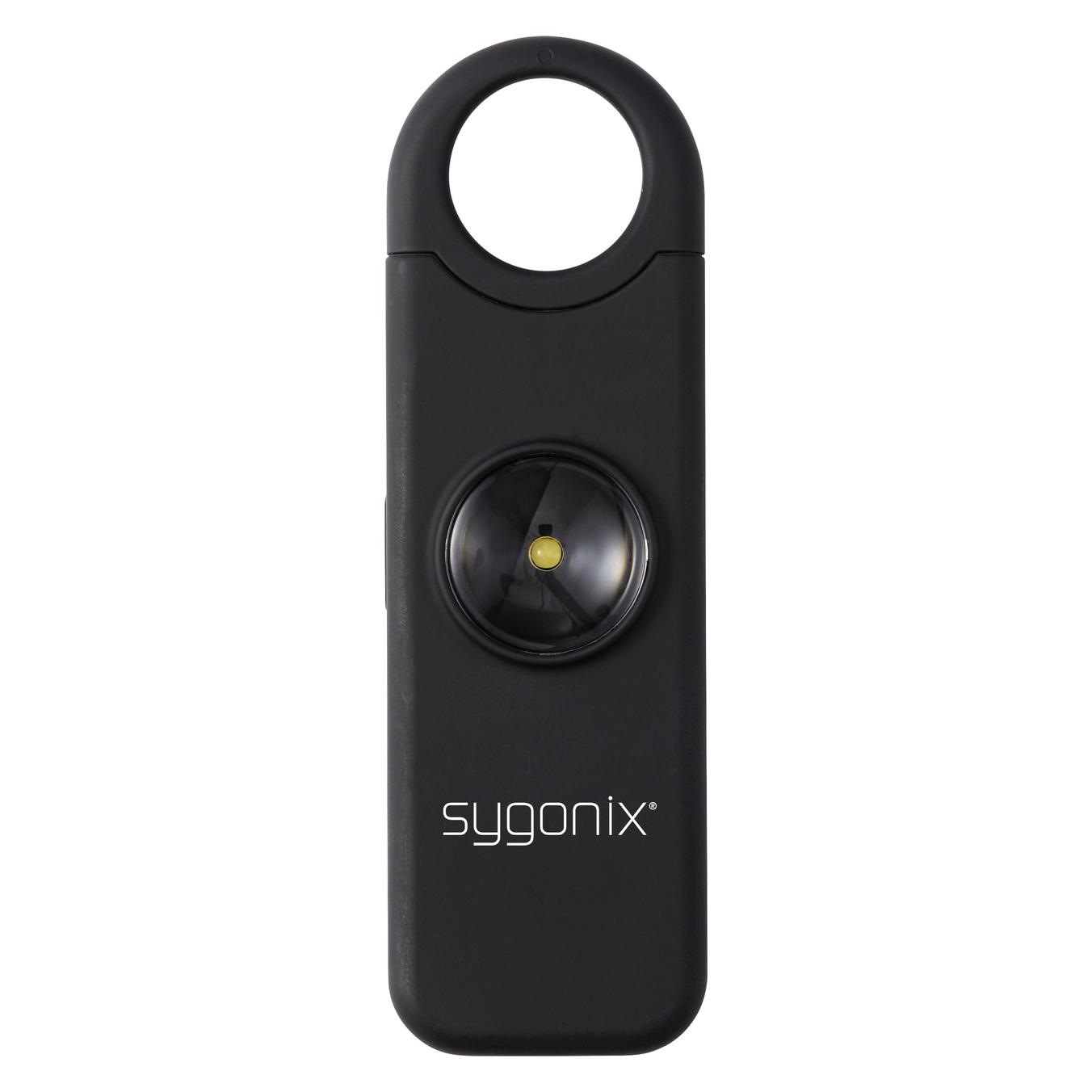 Sygonix Taschenalarm Schwarz mit LED 130 dB SY-7187884 (SY-7187884)
