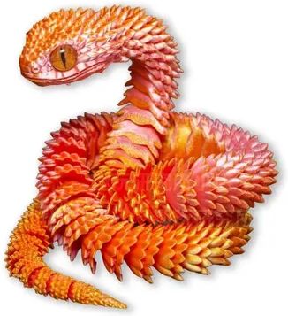 Perfect Picks Market Realistic Snake Movable Fidget Toy Stress Relief & Desk Ornament red