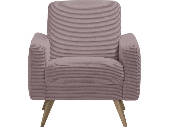 Sessel EXXPO - SOFA FASHION Samso, Loungesessel , braun (old rose), B:82cm H:87cm T:80cm, 100% PES, Sessel, Sessel, elegant und bequem, aktueller Cord Bezug