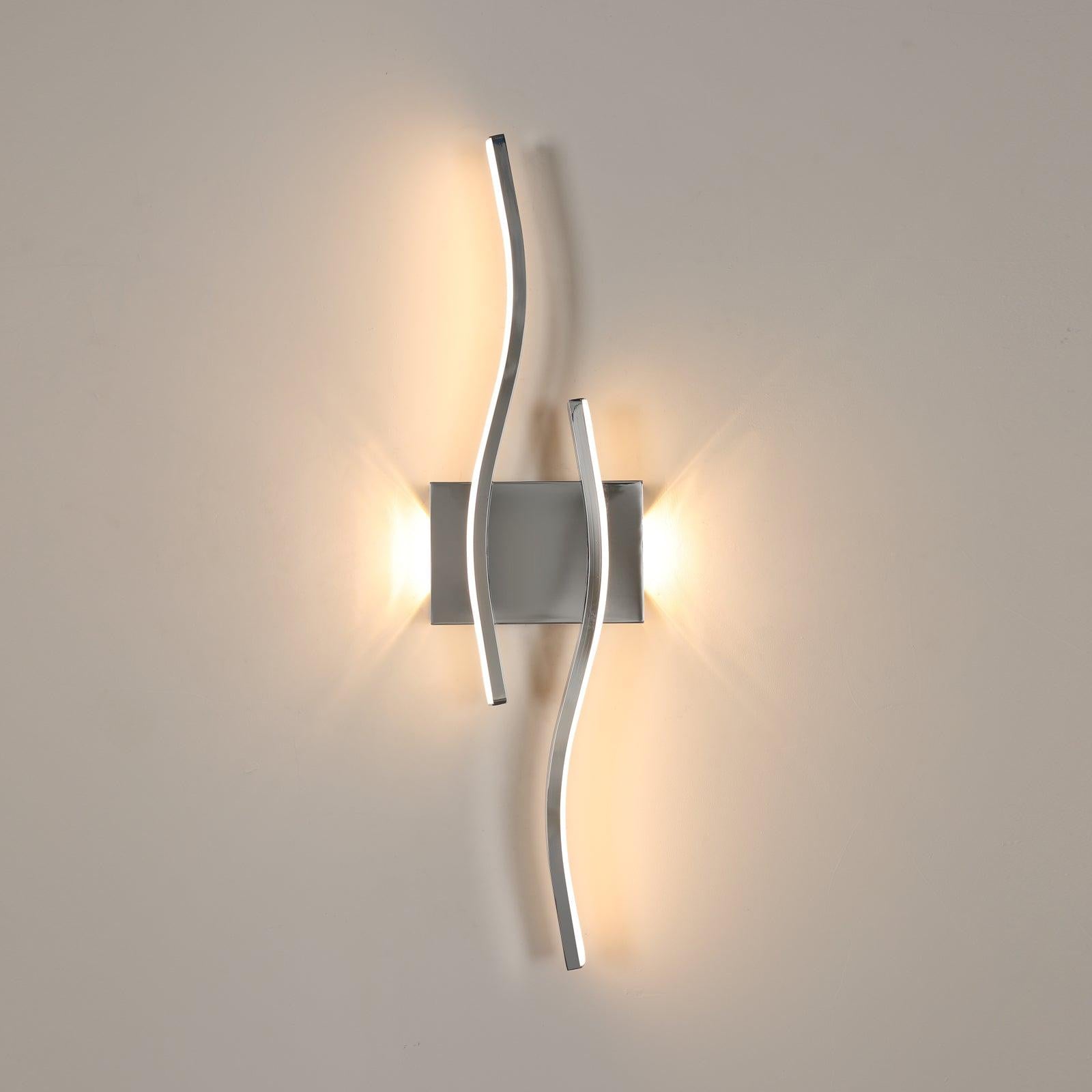 Comely LED Wandlamp Binnen, Chroom, 20W, 2250LM, 3000K Warmwit, 60 cm