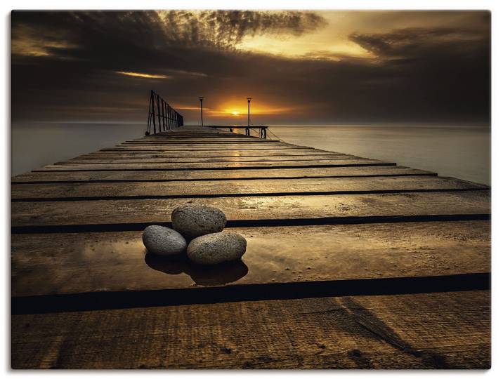 Wandbild ARTLAND Sonnenaufgang am Schwarzen Meer , braun (farbe bild(er): braun), B:40cm H:30cm, Bilder, Wandbild, als Leinwandbild, Poster in verschied. Grössen