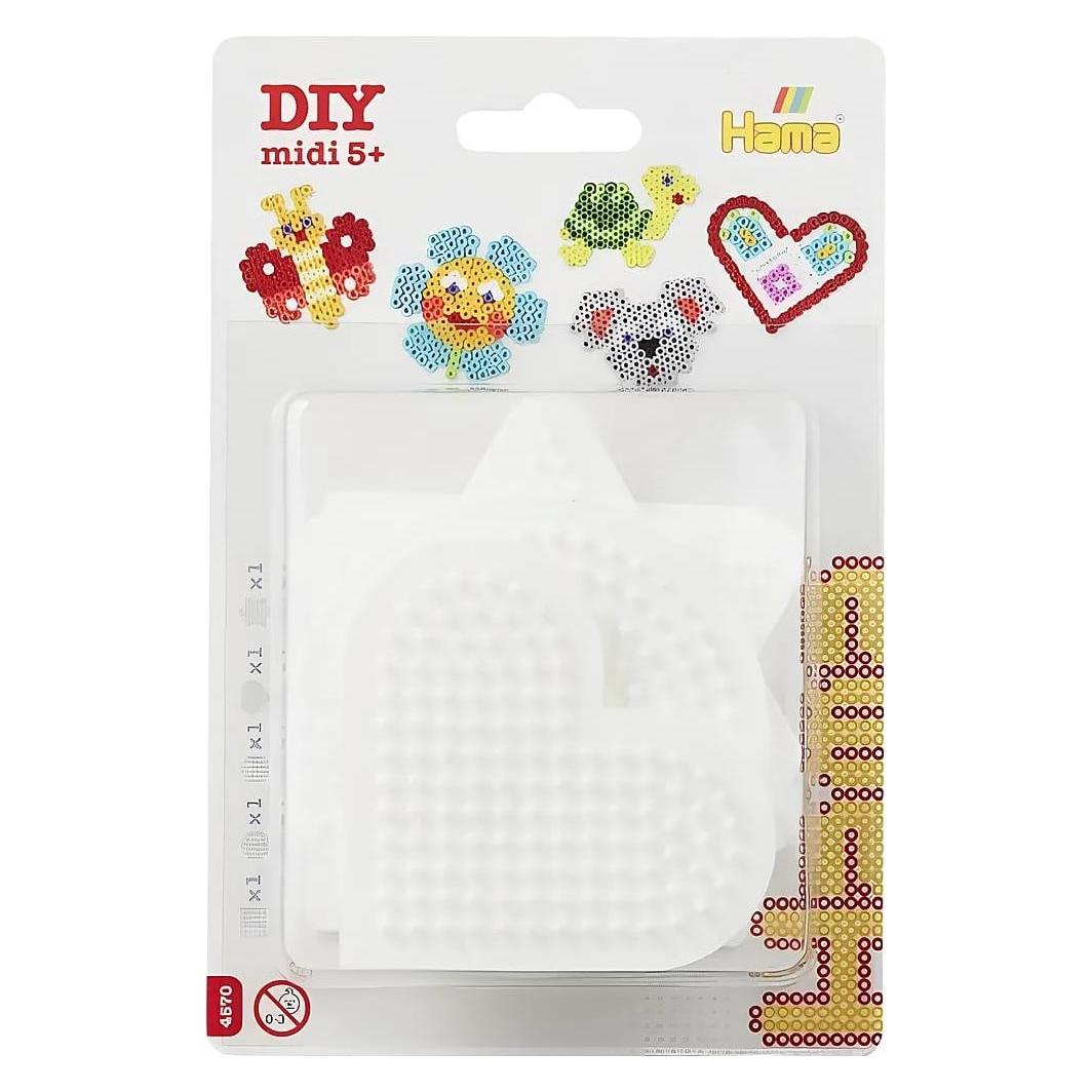Hama Perlen Quadrat, Kreis, Sechseck, Herz, Stern (4570)