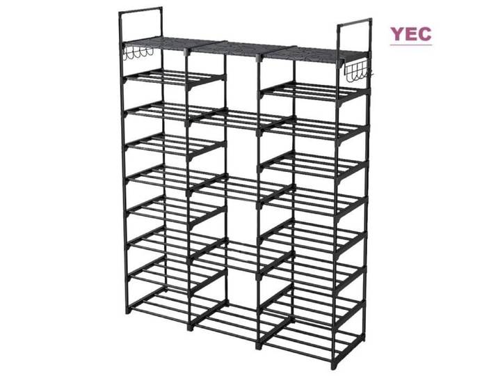 Meuble à chaussures - YEC - 9 étagères - Noir - Détachable