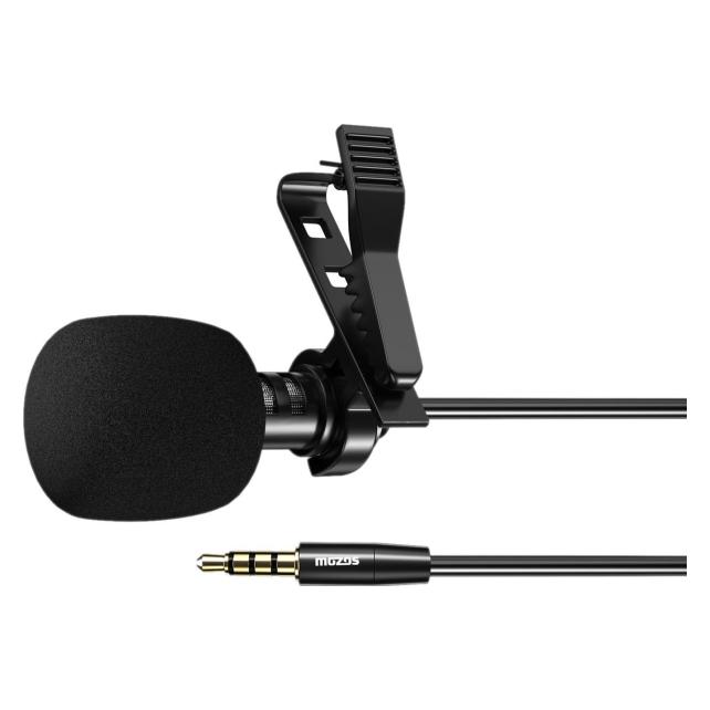 Mozo Krawattenmikrofon mit Anrufclip, 3,5 mm Klinke (LAVMIC1) (LAVMIC1)