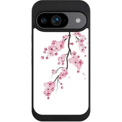 Nivocase Handyhülle für Google Pixel 9 Hülle NIVOpure Case Schwarz Asien Japan Kirschblüten (Google Pixel 9), Smartphone Hülle, Schwarz