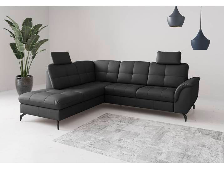 Ecksofa SIT & MORE Zora , schwarz, T:212cm, Sofas, Ecksofa