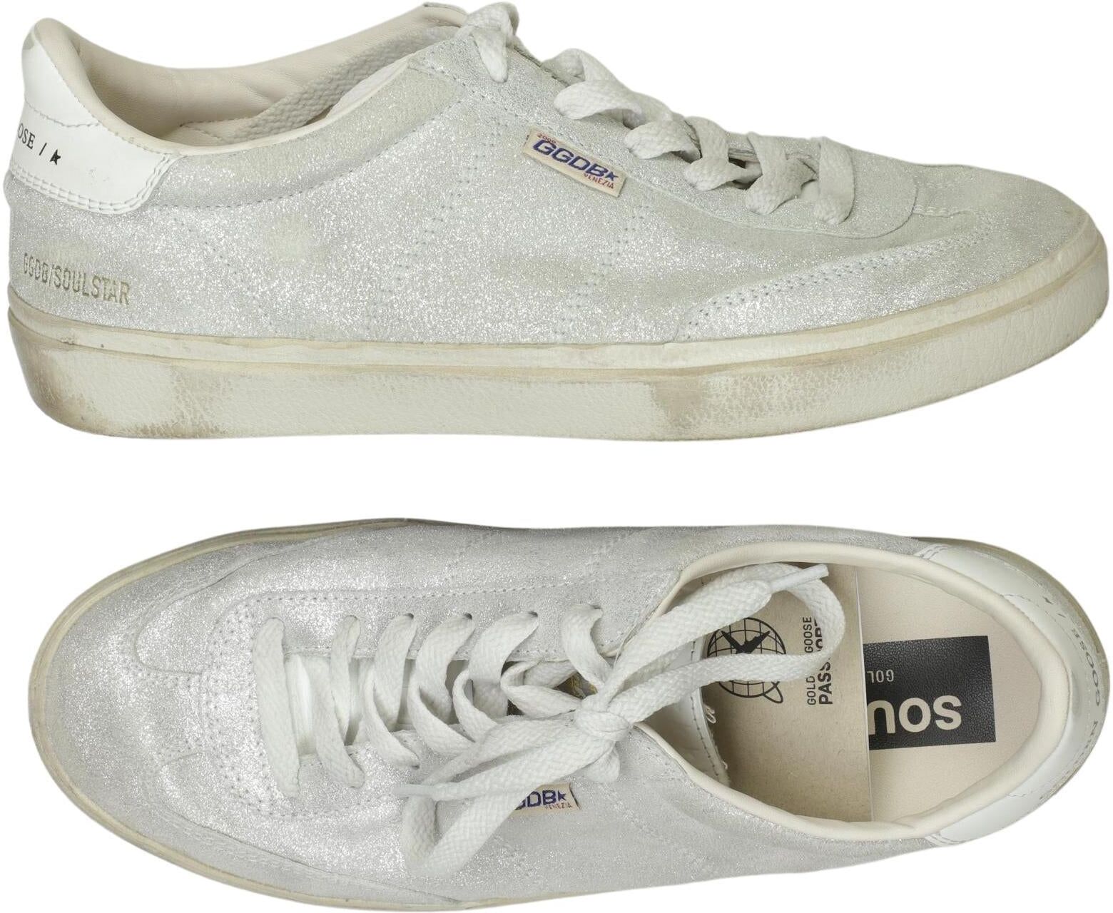 Golden Goose Damen Sneaker, Silber, Gr. EU 39, Leder - Second Hand