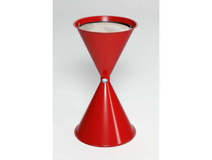 PROREGAL® Mülleimer Standascher für Innen- Außenbereich 73x40x40cm Stahlblech Rot
