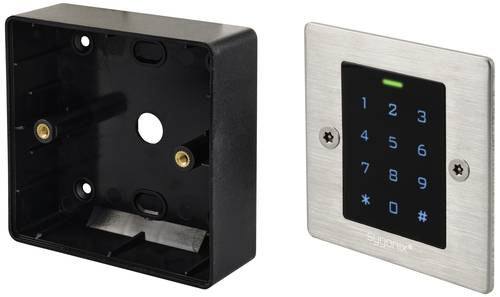 Sygonix SY-6121664 Code-Tastatur mit RFID Unterputz, Aufputz 12 V/DC, 18 V/DC IP66 mit beleuchteter Tastatur, mit Touchscreen