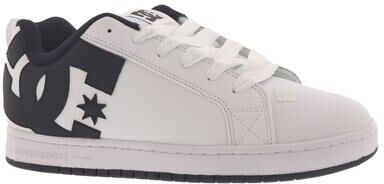 DC Court Graffik Athletic Skate Shoe (Men's) in White/Black, Size 11.5 M, Leather