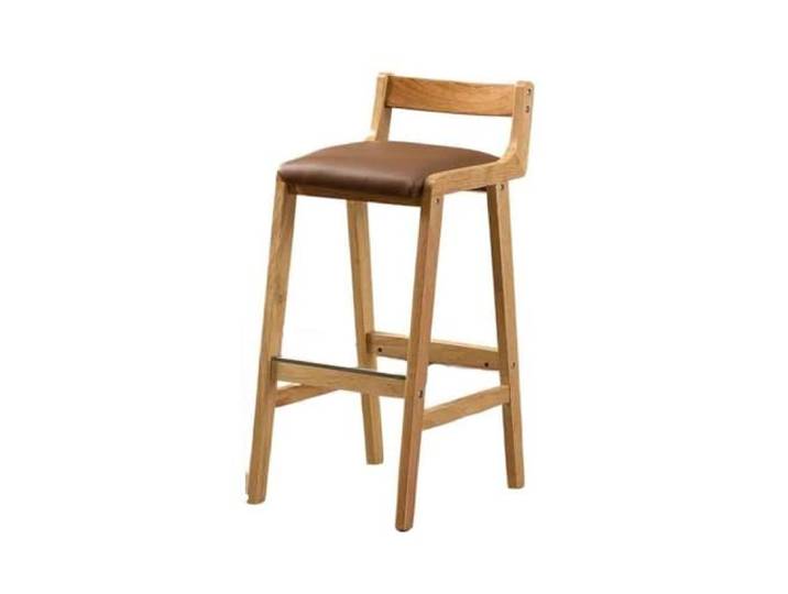 Höhenhocker Restaurant-Hocker, Stuhl, Barhocker aus massivem Holz(Bruin)