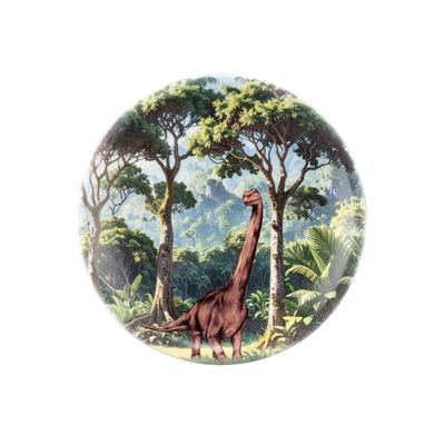 Frühstücksteller SELTMANN WEIDEN "Teller rund 19 cm", bunt, H:1,8cm Ø:19,3cm, Porzellan, Speiseteller, Frühstücksteller mit Dino - Design
