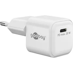GOOBAY 79151 - USB-Ladegerät, 20 W, GaN, 1x USB-C, weiß