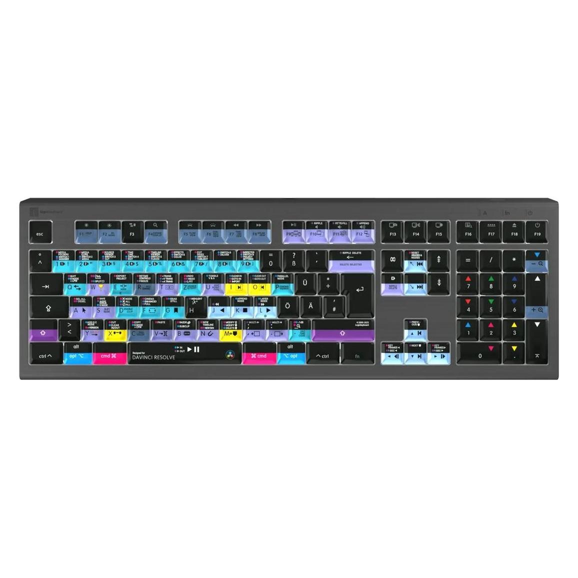 Logickeyboard ASTRA 2 Tastatur USB QWERTZ Englisch Schwarz (DE, Kabelgebunden) (LKB-RESB-A2M-DE)