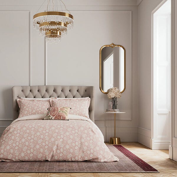 V&A; Eternal Bloom Duvet Cover Super King Size Rose